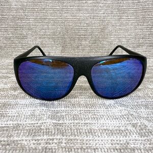 Vintage REVO Aero Stealth Sunglasses Frames Black Sunglasses Blue Lenses 820 001